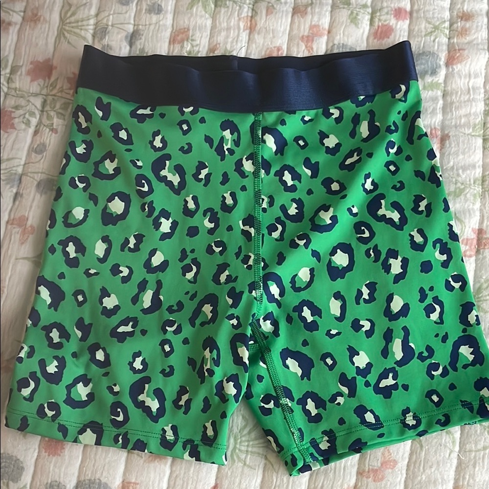 Target Green and Blue Athletic Shorts Cheetah Print